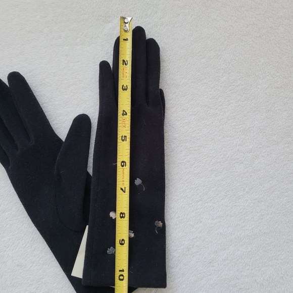 ECHO | Vintage Embroidered Floral Gloves NEW Ladies Small Black - Picture 4 of 12